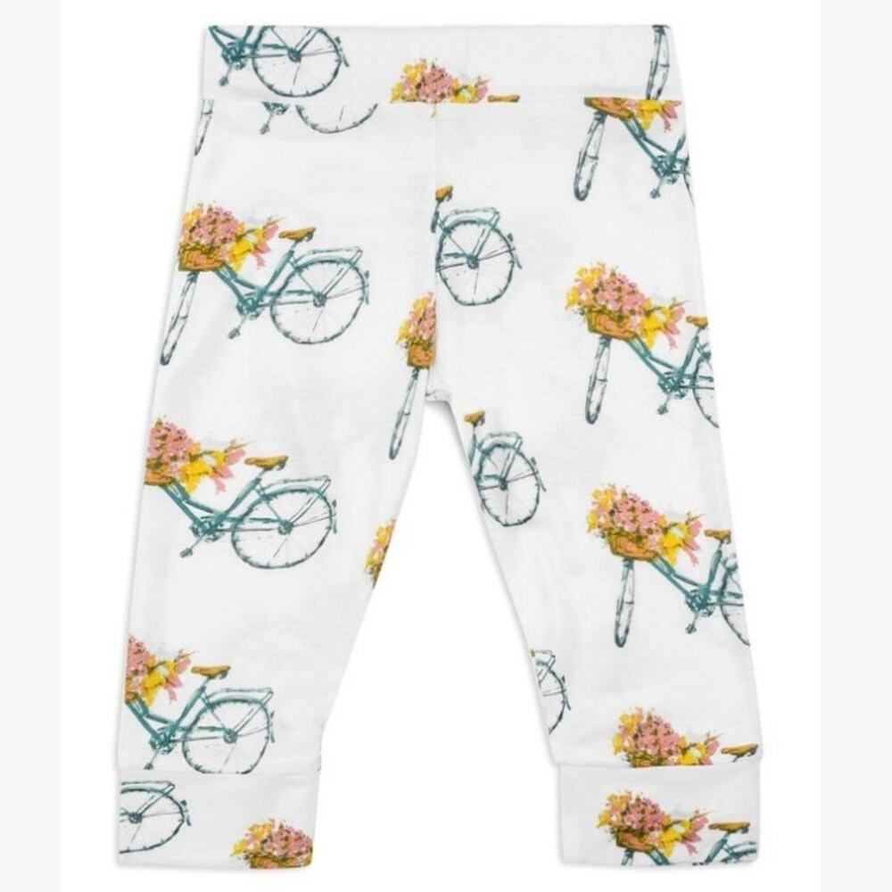 Milkbarn NWT soft bamboo bicycle print leggings